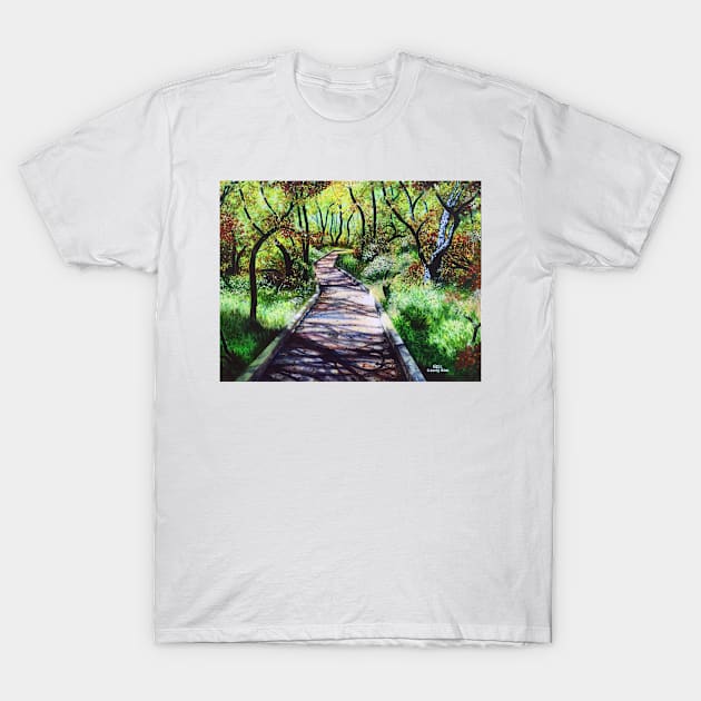 'AUTUMN ON THE GREENWAY' T-Shirt by jerrykirk